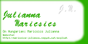 julianna maricsics business card